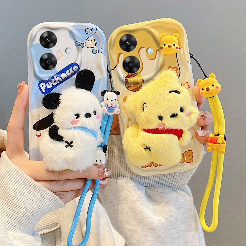 เคส Realme NOTE 60 60X กรณีโทรศัพท์มือถือ ตุ๊กตาน่ารัก สร้อยข้อมือ TYMR