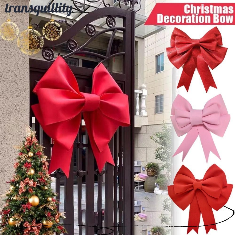 Transquillity Christmas Giant Bow, 30/50/75 ซม.Handmade Bow Knot Kit, DIY วัสดุขนาดใหญ่พื้นหลังคริสต์มาส DIY Decor