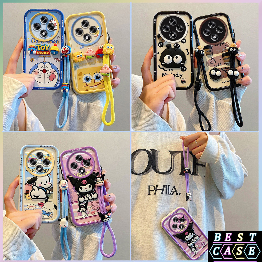 เคส OPPO Reno 12F เคสเข้ากันได้กับ Doraemon Spongebob สามมิติรูปตุ๊กตาน่ารักเคสโทรศัพท์แบบนุ่ม TY-TYGZ