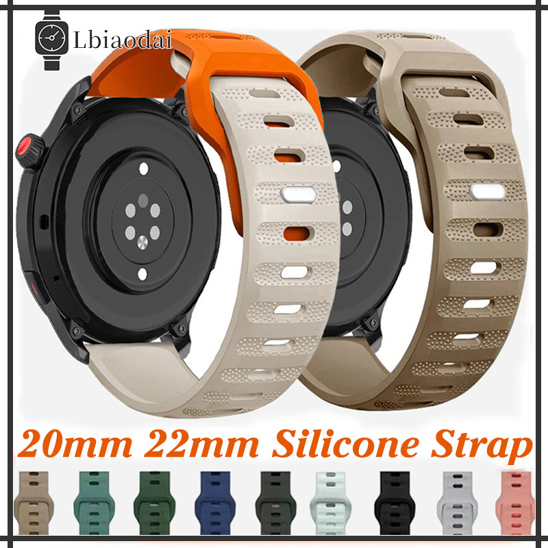 20mm 22mm สายซิลิโคนกีฬา for Samsung Galaxy Watch FE 7 6 5 4 40 44mm 4 Classic 42 46mm 6 Classic 43 47mm เทปยางปล่อยด่วน