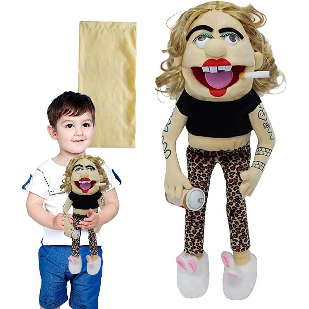 Jeffy Puppet Plush Toy, Jeffy's Mom Hand Puppets Doll, Funny Gift