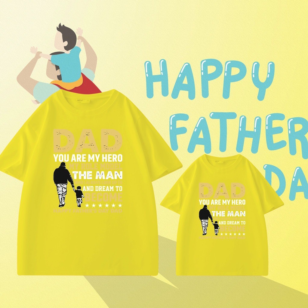 Father's Day T-shirt ชุดแม่และเด็ก เสื้อยืด Comfortable Cotton Family S-5xl/100-150 6