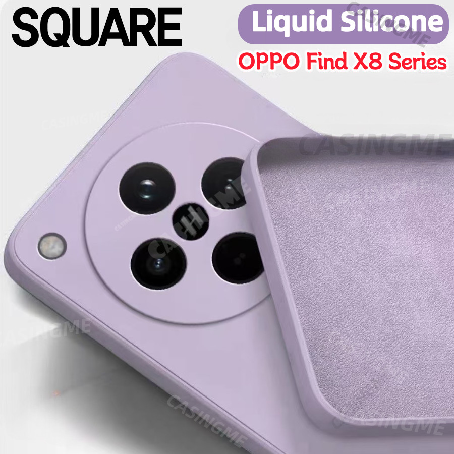 Oppo ค้นหา X8 X8Pro 2024 Square Liquid สําหรับ OPPO ค้นหา X8 FindX8 X8Pro X 8 OPPOFindX8 Pro FindX8Pro 4G 5G เคสโทรศัพท์ซิลิโคนสแควร์กันกระแทกนุ่มปกหลังปลอก