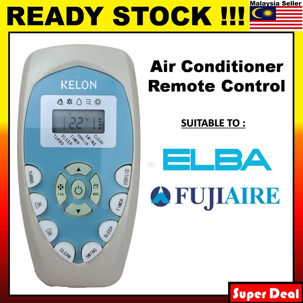 FUJIAIRE ELBA Air Cond Aircond Aircond รีโมทคอนโทรลเครื่องปรับอากาศทดแทน (KL-01) FBS-921R, FBS-912R.