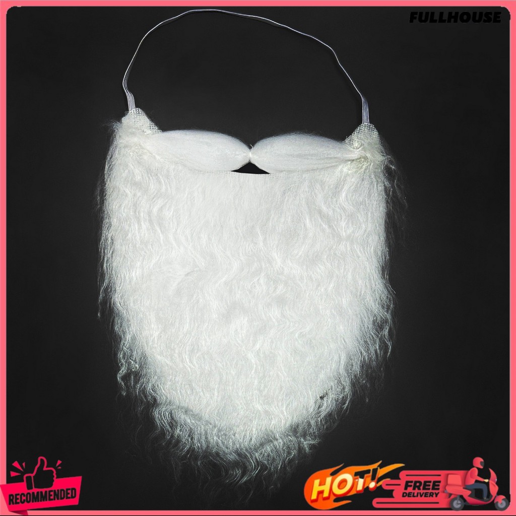 [บ้าน]✌Santa Beard เครื่องแต่งกายเคราปลอมสีขาวคริสต์มาส Santa Claus Gnome คอสเพลย์ Beard Party Dress