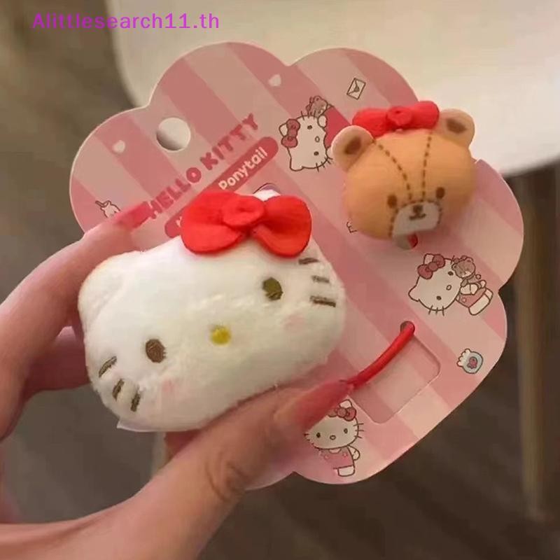 Alittlesearch11 Sanrio Kawaii Hello Kitty All-Matchหัวเชือกการ์ตูนหวานตุ๊กตาหมีเชือกผมผมหางม้าสูงอุปกรณ์เสริมผมสาวของขวัญTH