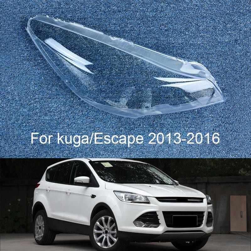 ฝาครอบไฟหน้าสําหรับ Ford Kuga Escape 2013 2014 2015 2016 ไฟหน้ากระจกโคมไฟเลนส์เปลี่ยน Original รถอุป