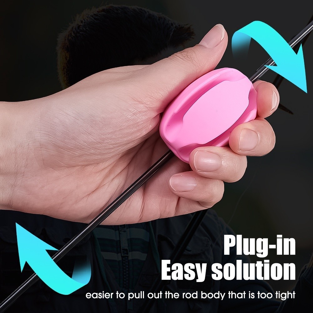 【พร้อมจัดส่ง】ชุดถือคันเบ็ดซิลิโคนเบา 6 ชิ้น พร้อมช่อง 6 ช่อง - ทนทาน, สีน้ำเงิน, รวมถุงไข่คันเบ็ดโบนัส - รูปที่ 3