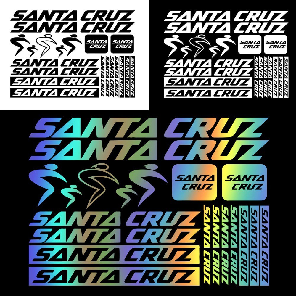 สติกเกอร์ไวนิลสะท้อนแสงสําหรับจักรยาน Santa Cruz กรอบเสือหมอบ MTB Mountain ตกแต่งจักรยาน Decals