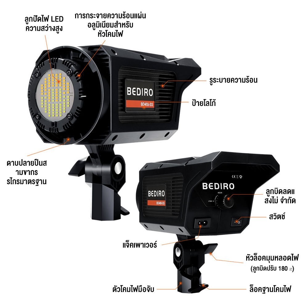 ไฟถ่ายรูป 500W LED ไฟไลฟ์สด ไฟสตูดิโอ with 65cm Lantern Softbox & Stand Studio Live Stream Photo Video Lighting Kits
