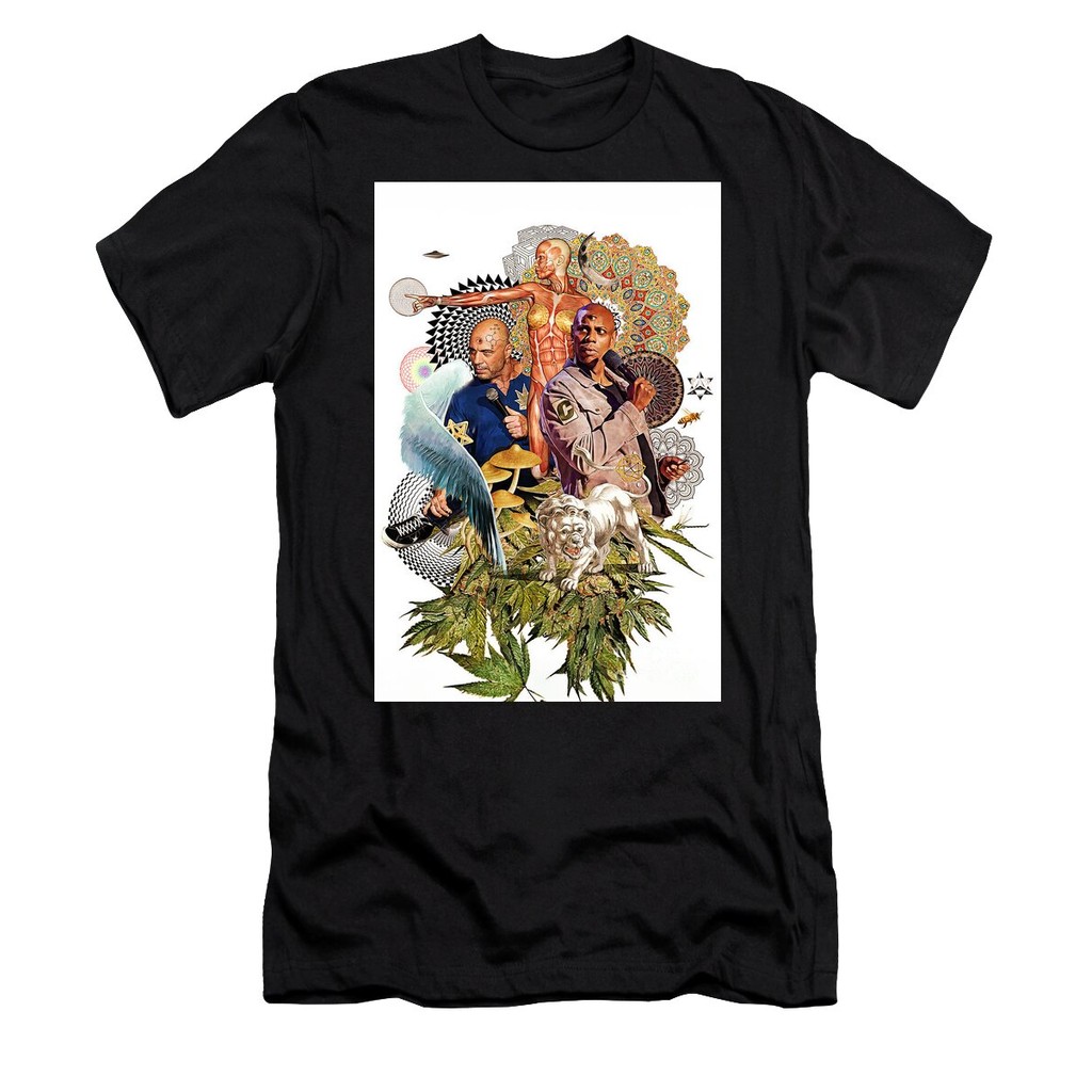 [มีสต็อก]เสื้อวินเทจ Vintage Psychedelic Joe Rogan and Dave Chappelle Marijuana Surreal Collage Art 