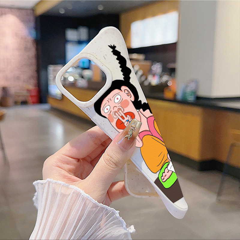 🦢สำหรับ iPhone 11 13 For เคสไอโฟน 14 15 12 Pro Max X XS XR 6 7 8 Plus 12 13 MINI ผู้หญิงนั่งยองๆ ตลกๆ รุ่น เคส Funny - รูปที่ 5