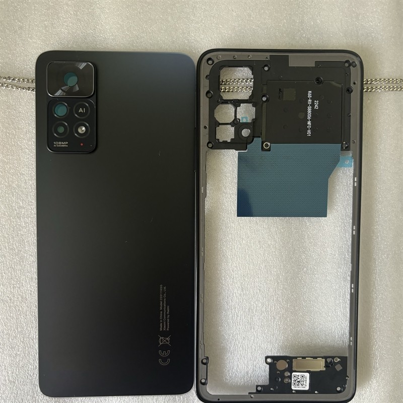 สําหรับ Xiaomi Redmi Note 11 Pro 5G M21081111Rg Full Housing Case กรอบกลาง + กระจกแบตเตอรี่ฝาหลังอะไหล่ซ่อมประตูด้านหลัง