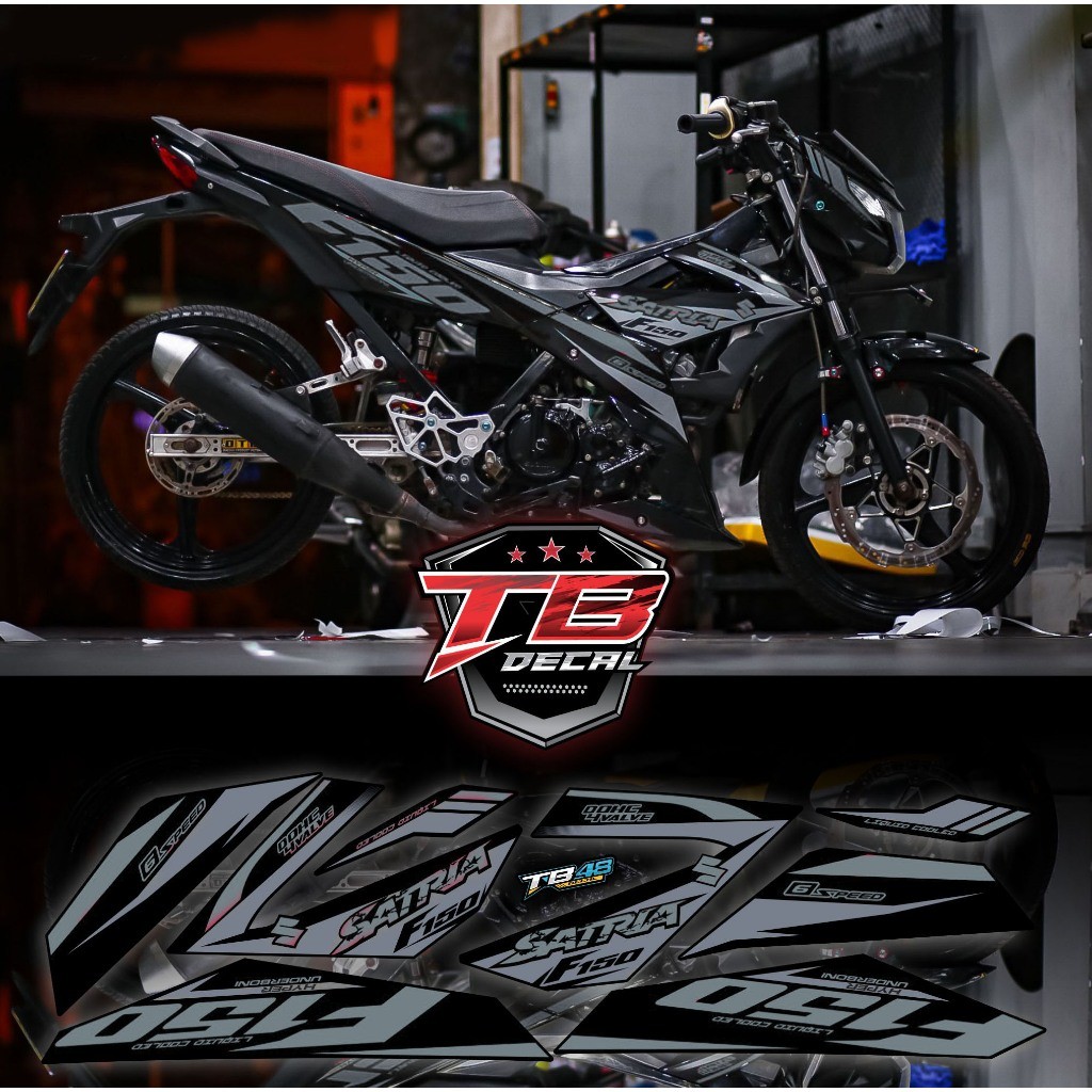 [ VIP ] Satria แสตมป์ & Raider F150 เสื้อเชิ้ตสีดําผสมทุกสี 02 ปี รับประกัน