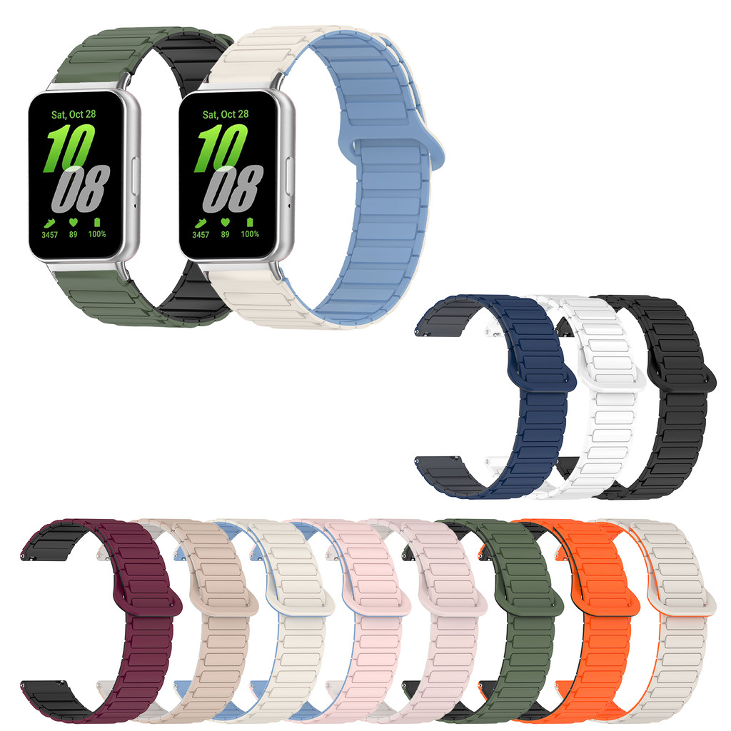 สายนาฬิกาซิลิโคนสําหรับ Samsung Galaxy Fit 3 Sm-R390 Fit3 สายรัดข้อมือแบบห่วงแม่เหล็ก