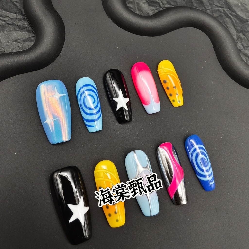 Handmade Wearing Nails y2k Dopamine Nails Premium American Spring Summer