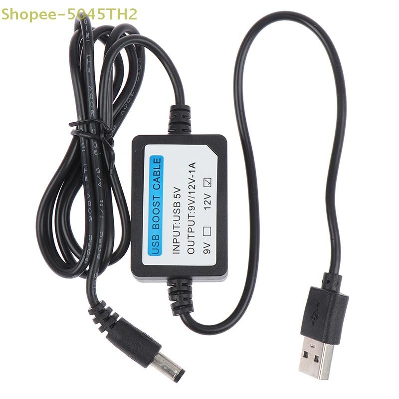 C&B Usb Charge Power Boost Cable DC 2.1x5.5mm 5V to DC 9V/12V 1A Step UP Cable (th)
