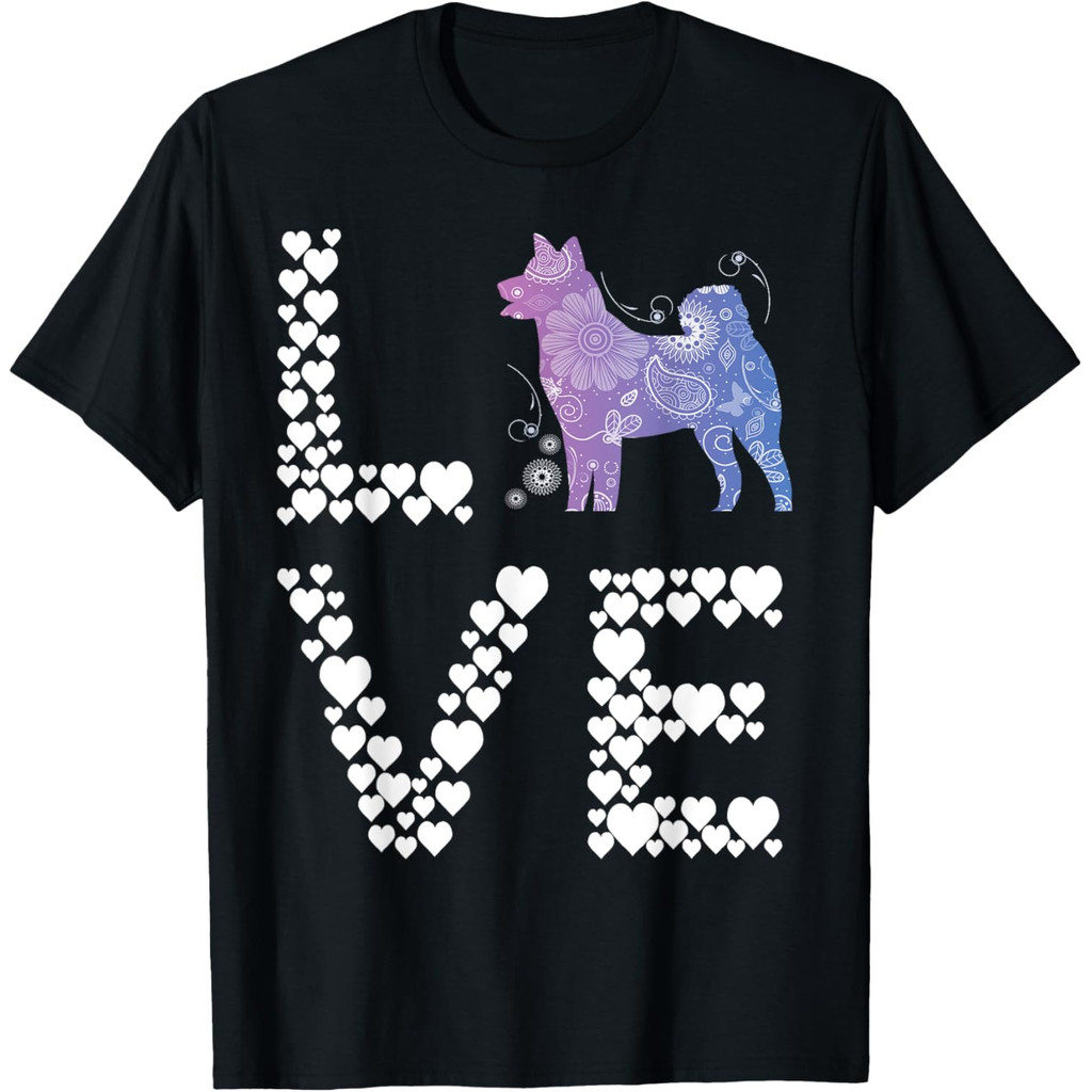 Akita Love Heart Shiba Inu Akita Dog Lover เสื้อยืดลูกสุนัข Akita Inu