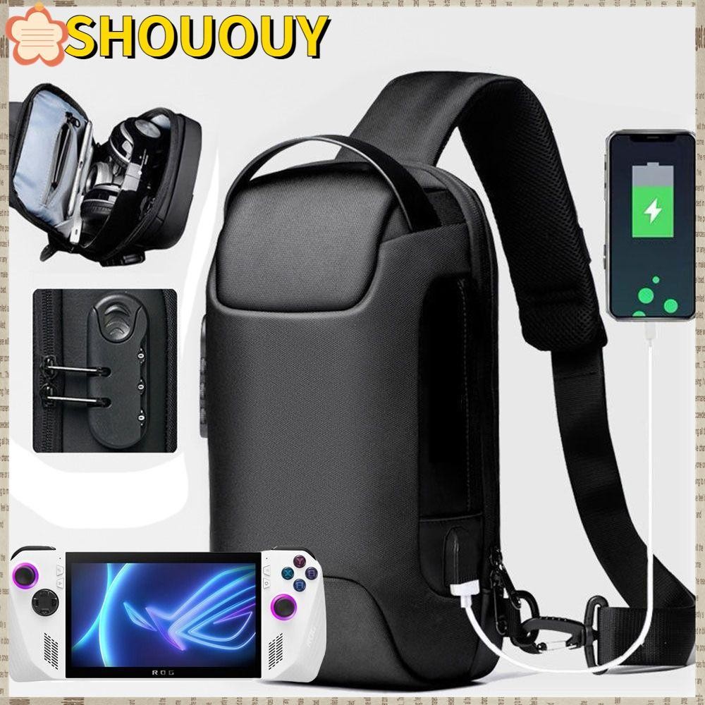 SHOUOUY กระเป๋าเคสกันน้ําสําหรับ Asus ROG Ally พกพา กันขโมย USB Charging
