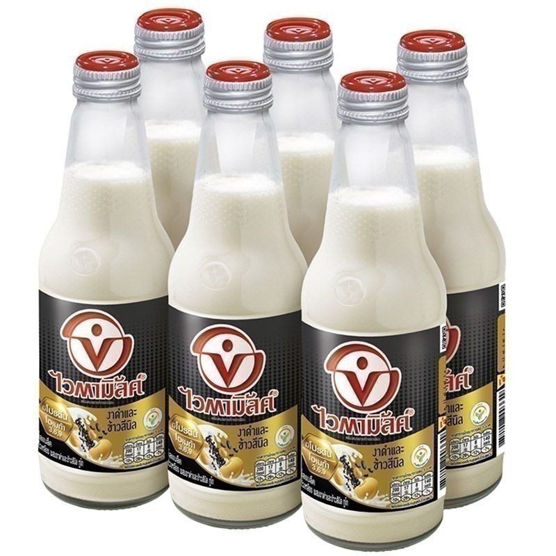 VITAMILK ไวตามิ้ลค์ทูโกดับเบิ้ลแบล็คน้ำนมถั่วเหลืองผสมงาดำและข้าวสีนิล 300มล.แพค  6 [8851028001430]