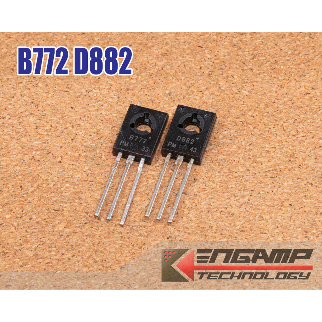 (มีตัวเลือก) [TR] B772 หรือ D882 RENESAS Transistor PNP หรือ NPN 3A 30V 10W
