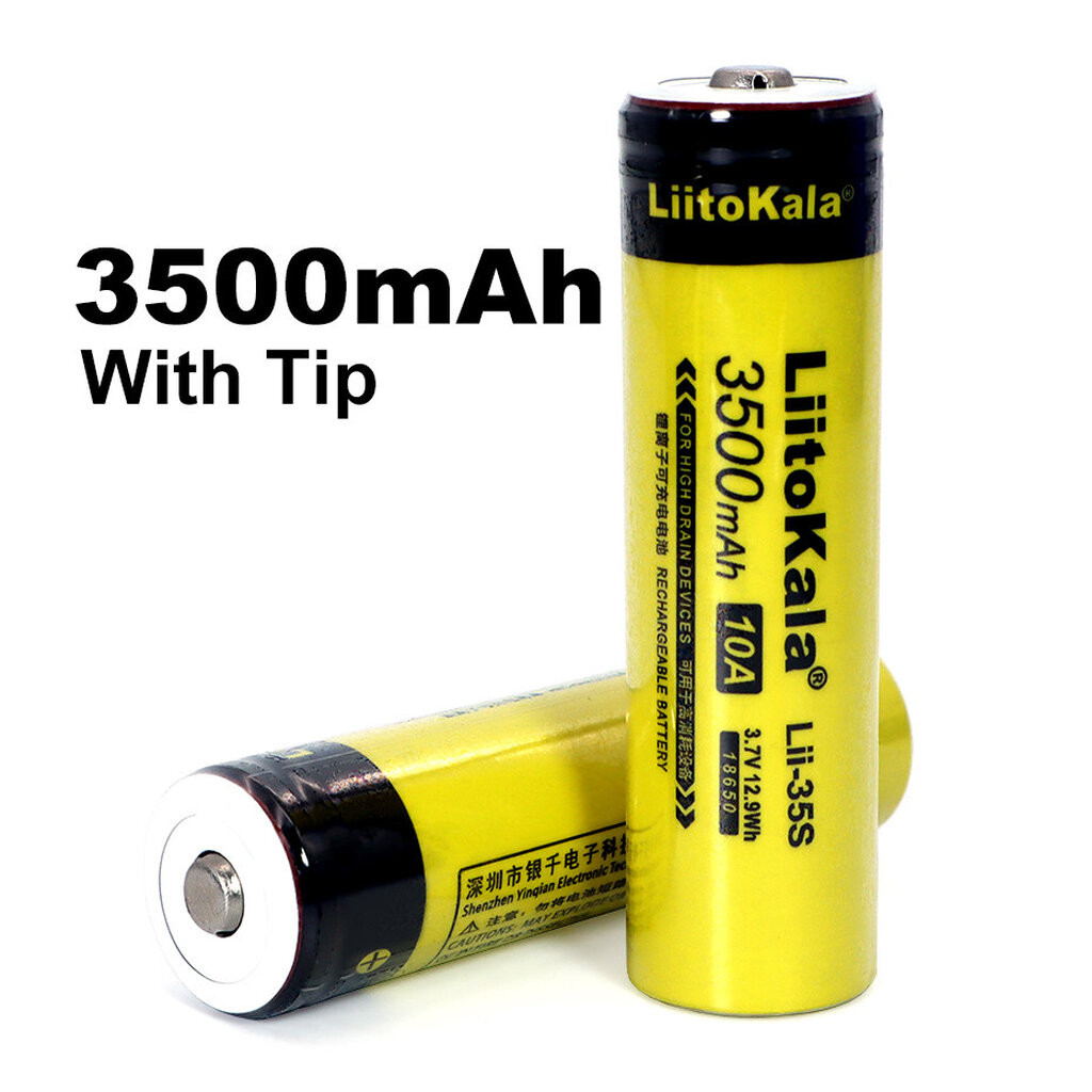 (มีตัวเลือก ราคาต่อ1ก้อน) [BATT] LiitoKala Lii-35S 18650 battery 3.7V 3500mAh rechargeable lithium battery