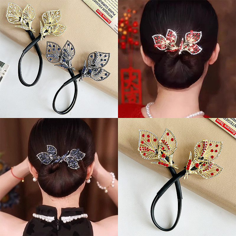 เดี่ยวเกาหลีวินเทจ คาลล่า ลิลลี่ต้นไม้ใบขดลวดผมสิ่งประดิษฐ์บิดคลิปพร็อพพรรคโบว์เครื่องประดับผมผู้หญิง - รูปที่ 2