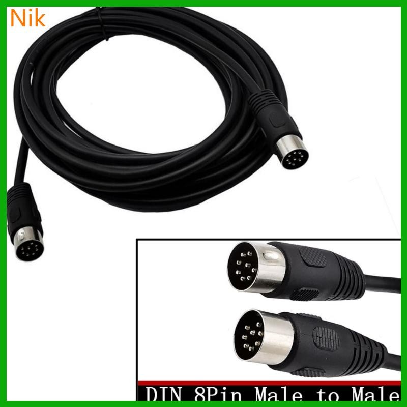 บ.น.ลก.ศ. ยาว 8 Pin DIN Male to Male Extension Cable for Sound Video Transmission he