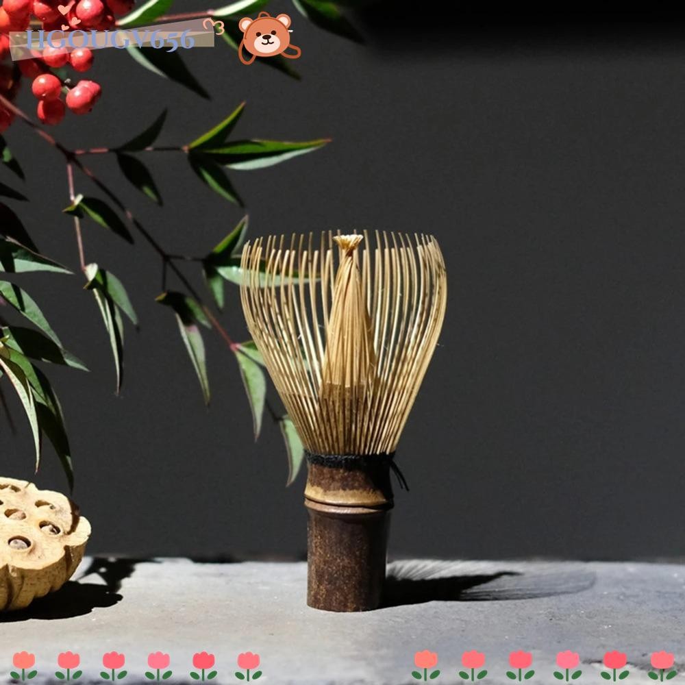 HGOUGV656 Matcha Whisk, Multifunctional Japanese Tea Set Chasen, ที่มีประโยชน์ไม้ไผ่นํากลับมาใช้ใหม่ Matcha Green Tea Powder Whisk for Tea Lovers