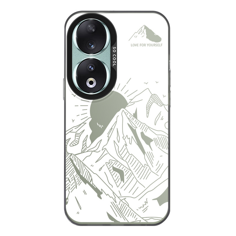 สําหรับ Huawei Honor 90& Honor 90 5G , Mountains, Sunrise,เคสโทรศัพท์ IMD ป้องกันการตกเคลือบคุณภาพสูง