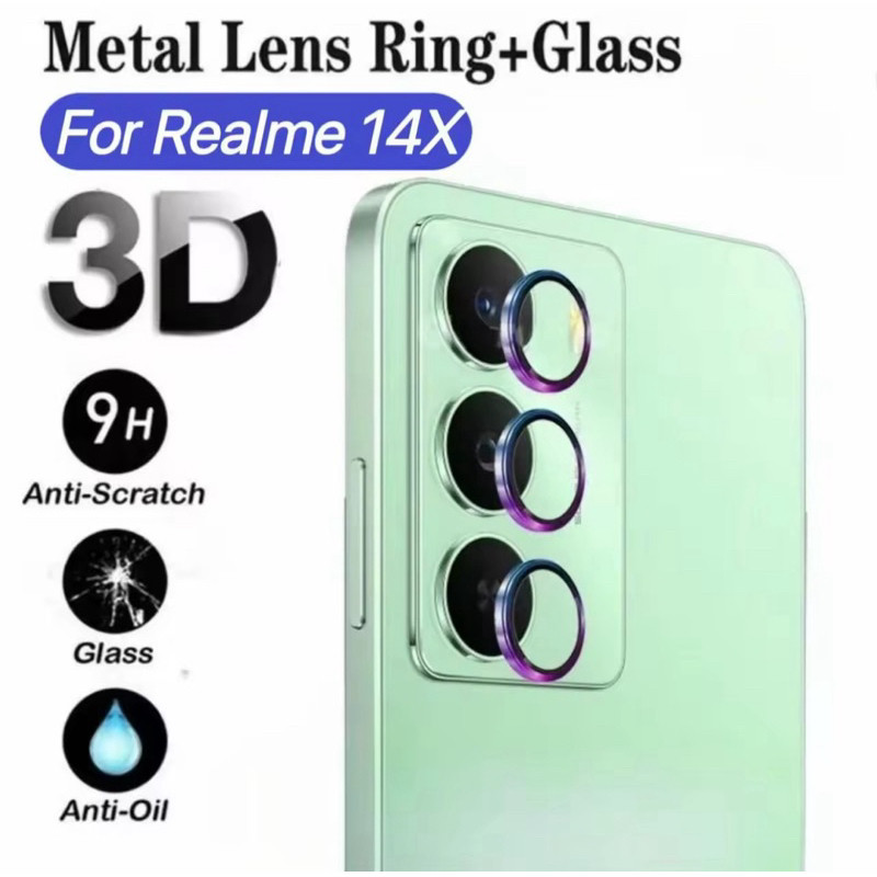ฟิล์มกล้องวงแหวน สำหรับ Realme14/Realme14X/ Realme C75X/C75x/C75 ฟิล์มกล้องวงแหวนกล้องโลหะ ตัวป้องกั