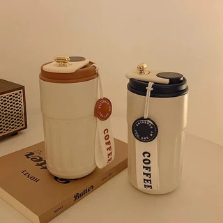 แก้วกาแฟอัจฉริยะ มีฉนวนกันความร้อน 450 มล. แสดงอุณหภูมิ LED สําหรับรถยนต์ ออฟฟิศ แบบพกพา T01246