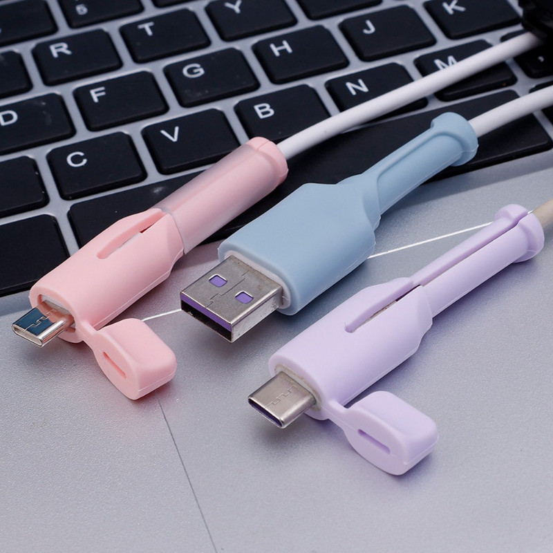 [AM3C] ฝาครอบป้องกันสายเคเบิลซิลิโคนที่ทนทาน 5.5 ซม., ป้องกันงอสายชาร์จการ์ดสําหรับ Android/Type C (3 สี, การออกแบบขนาดกะทัดรัด) 1/2 ชุด ราคา ถูกที่สุด ดีลบีเคเค แกลเลอรีภาพที่ 9