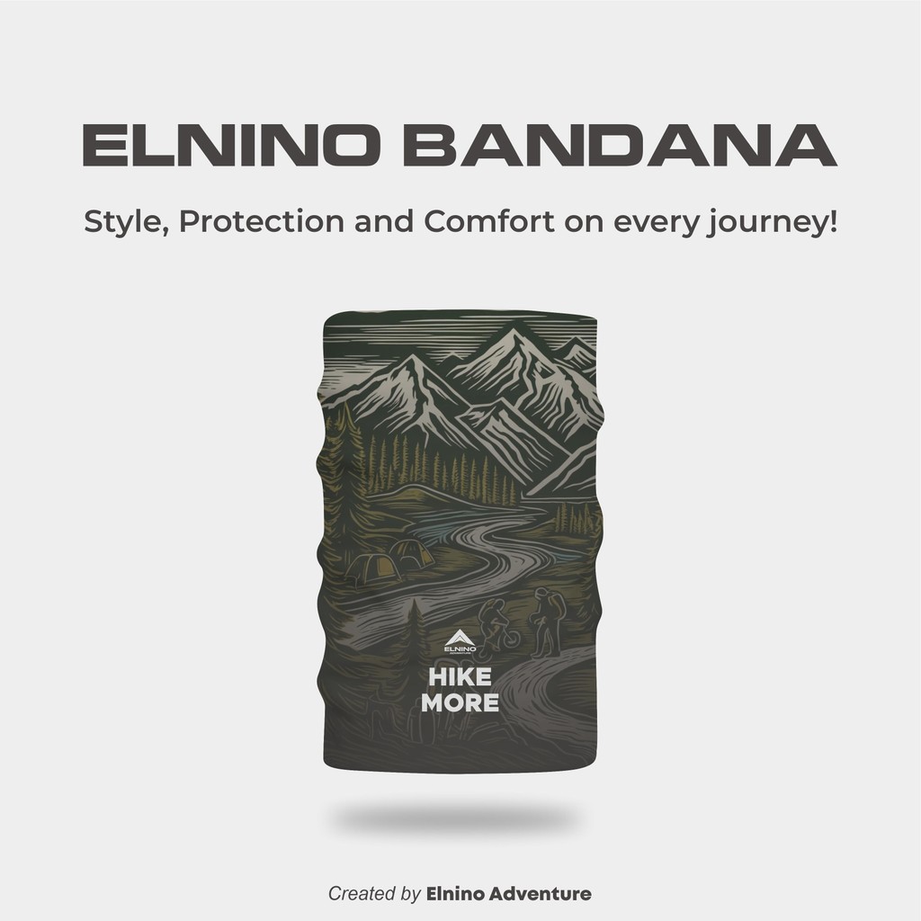 Elnino Multipurpose Headwear Mask Bandana UPF 50+ Anti UV Outdoor Neckwear - Jungle Explore