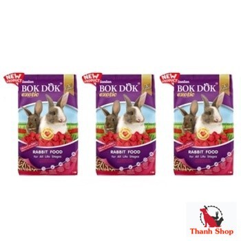 3 ถุง BOKDOK อาหารกระต่าย กลิ่นราสเบอร์รี่ สำหรับทุกสายพันธุ์ ทุกช่วงวัย ขนาด 1 kg.