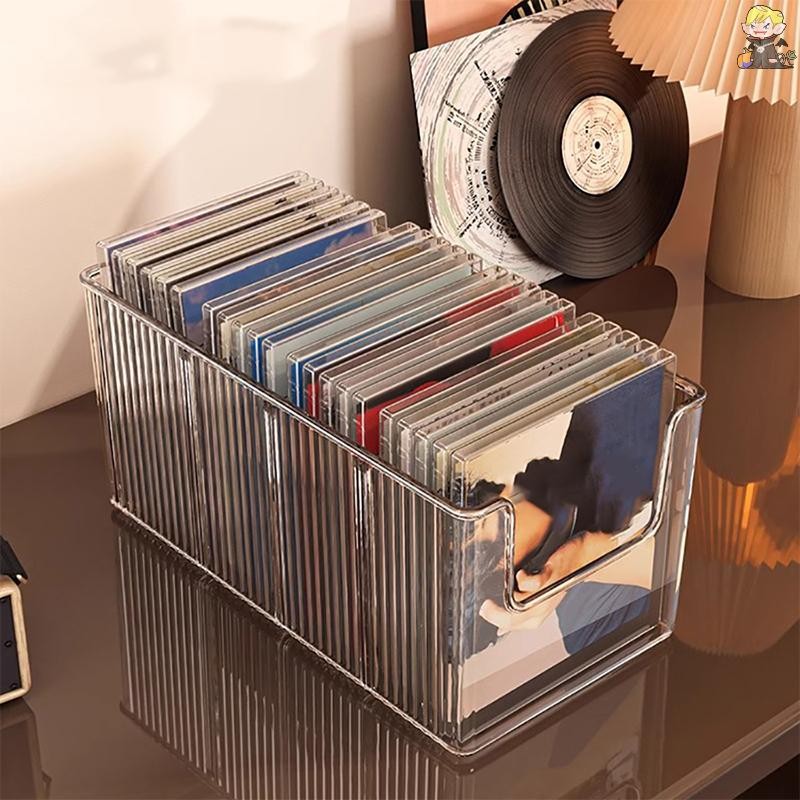 [CLA] CD Disc Rack Desktop Disc Black Record Magnetic Tape Display Storage Rack Collection Storage Album Storage Box [TH]