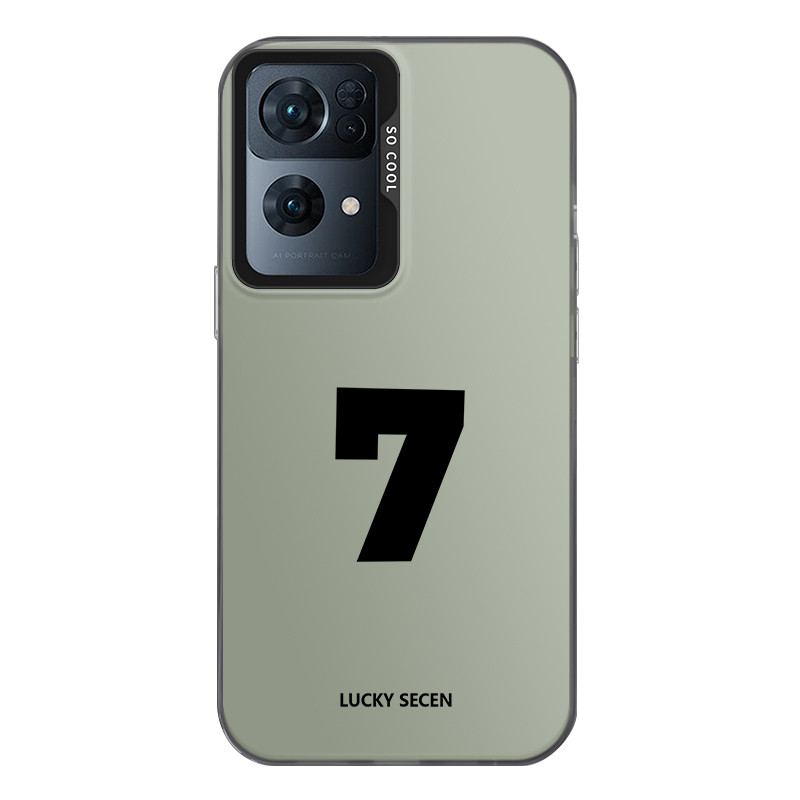 สําหรับ Oppo Reno7 Pro 5G , Lucky number 7, Sunrise,เคสโทรศัพท์ IMD ป้องกันการตกแบบด้านคุณภาพสูง