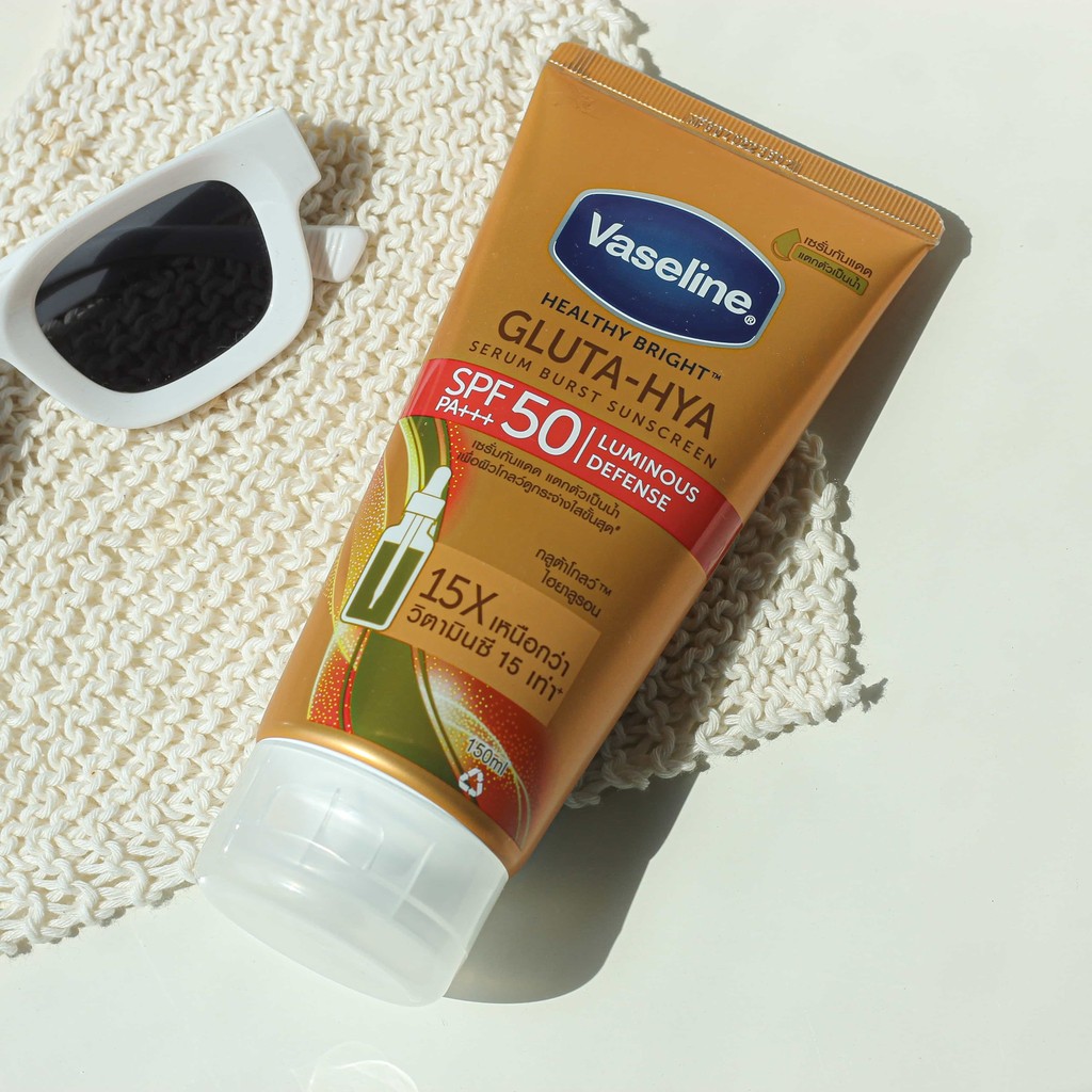 วาสลีน กลูต้า-ไฮยา【เซรั่มกันแดด】 SPF50 150 มล. Vaseline Gluta Hya SPF50 150 ml.