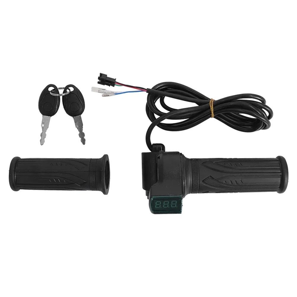 【BLOOMY】Stable Voltage Ebike Throttle Grip with Ergonomic Design and LED Display❀