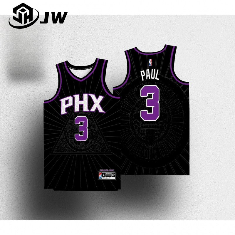 2025 [ชื่อและหมายเลขที่กําหนดเองฟรี] เสื้อสเวตเตอร์เสื้อบาสเก็ตบอล Phoenix Sun Aztec สบาย