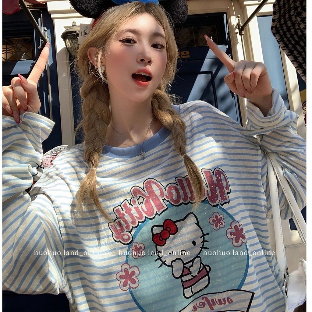 เสื้อคิตตี้สองด้านสไตล์เกาหลี เย็นสบายในหน้าร้อน พร้อมสต็อก
