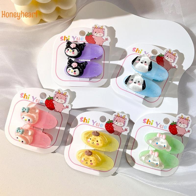 <Honeyheart> 2 ชิ้นการ์ตูนน่ารักอะนิเมะรูป Hairpin สําหรับผู้หญิงสาวหวานอเนกประสงค์หักกิ๊บแฟชั่น Kawaii อุปกรณ์เสริมผมของขวัญ Nice