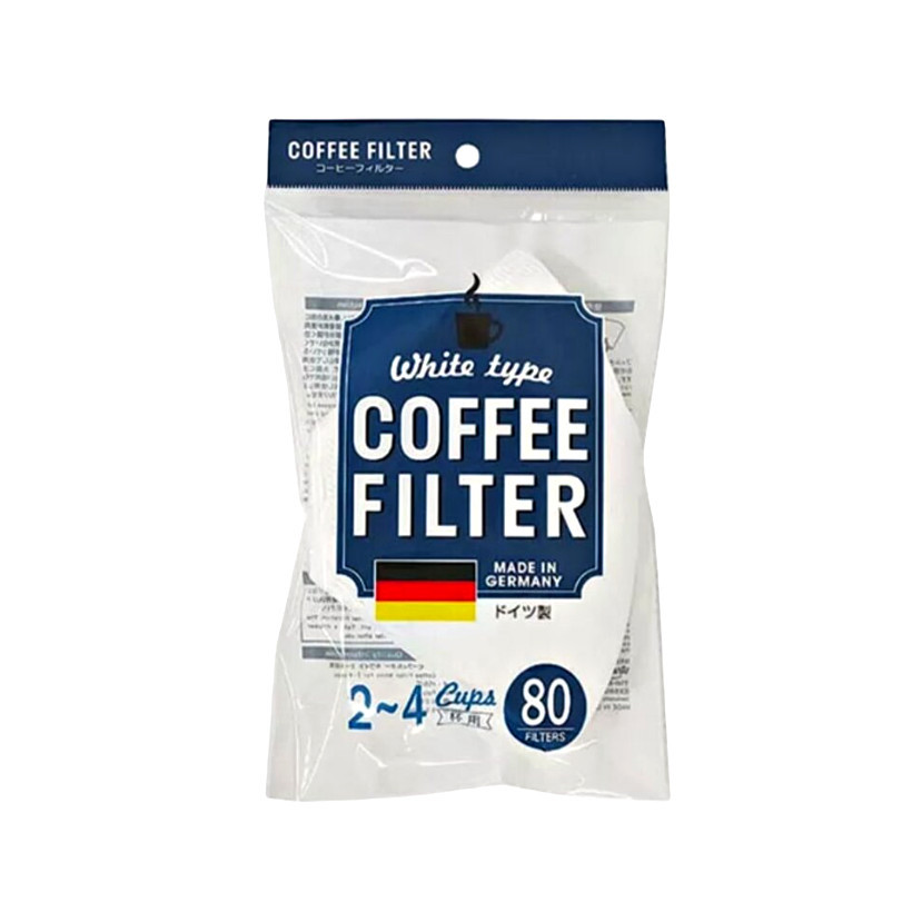 กระดาษกรองกาแฟ กระดาษดริป ทรง U สำหรับ 2-4 ถ้วย แพ็ค 80 ชิ้น ดริปกาแฟ - Drip Coffee Paper Filter