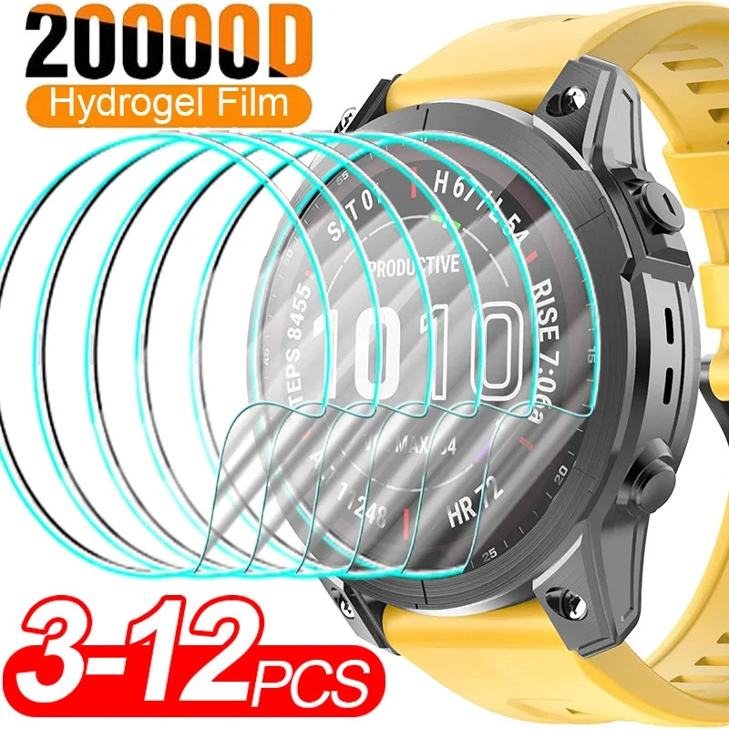 สําหรับ Garmin Fenix 8 HD Ultra Clear Soft Hydrogel Films - Full Cover Scratch Resistance Screen Protector Film สําหรับ Fenix8 43/47/51MM
