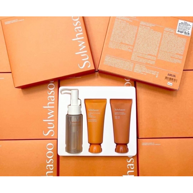 (สั่งในไลฟ์ลด100) ฉลากไทย เซตผิวสะอาด คุ้มมาก Sulwhasoo Cleansing and Mask Kit