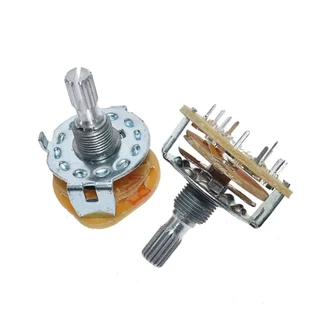 RS25 Band Switch 1P11T 2P4T 2P5T 2P6T 3P3T 3P4T 4P3T Mount Rotary Switch Selector Band สวิตช์ลูกปิด ซีเล็คเตอร์ สวิตช์