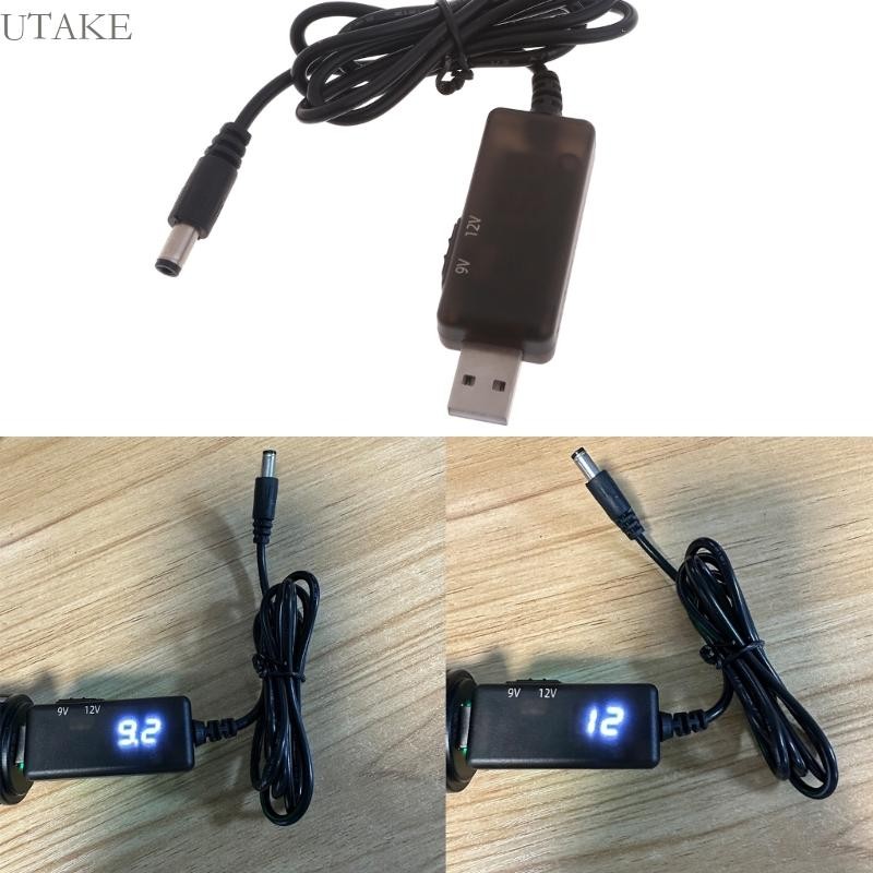 Utake USB Step-up Converter สายไฟ Transfer Line สายแปลง 5V ถึง 9V 12V สําหรับอุปกรณ์ Low-Power WiFi Routers และ Came