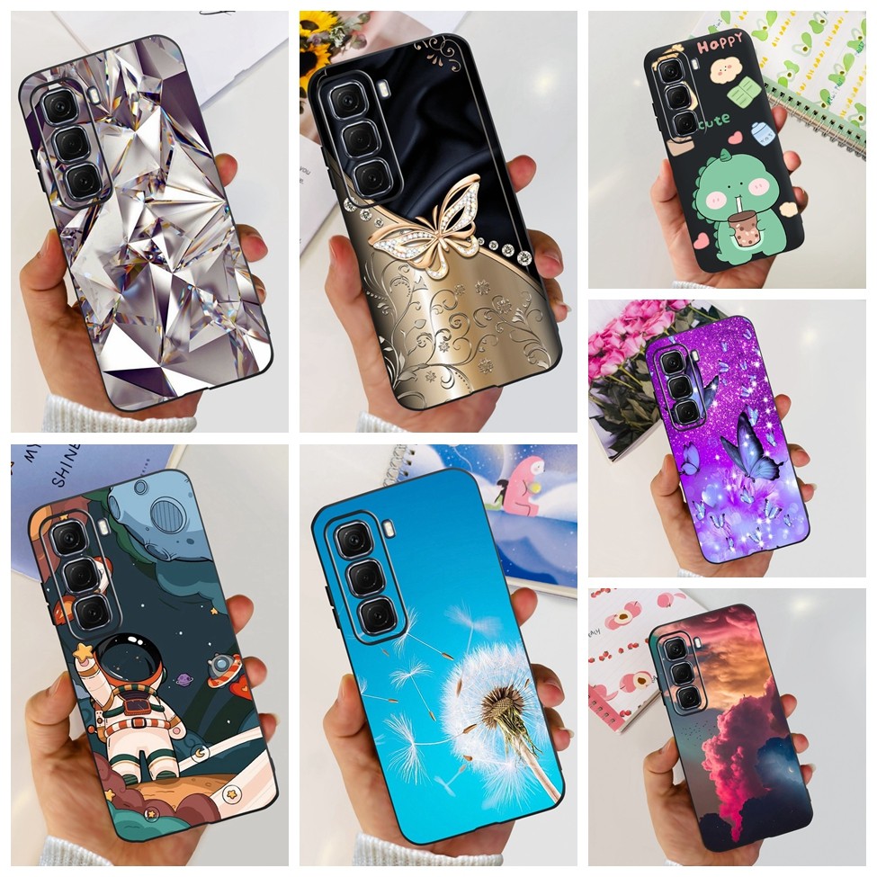 Infinix Hot 50 4G กรณี 6.78 หรูหราน่ารักตลก Cool ซิลิโคนเคสโทรศัพท์ Hot 50 Infinix X6882 ปกหลัง