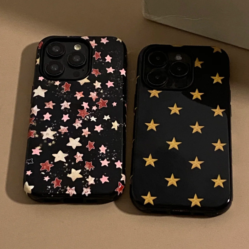 Ins Star เหมาะสําหรับ Apple 16/15promax เคสโทรศัพท์ 14/13/12 ขอบตรง XR/XS นุ่ม 7p/8p เคสโทรศัพท์สร้างสรรค์กันกระแทก