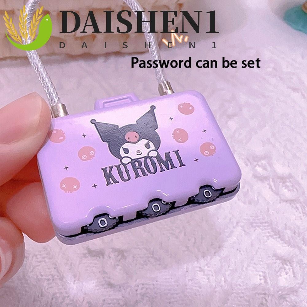 Daishen1 กุญแจล็อกกระเป๋าเดินทาง แบบใส่รหัสผ่าน โลหะ ลายการ์ตูน Kuromi KTCat Melody กันขโมย